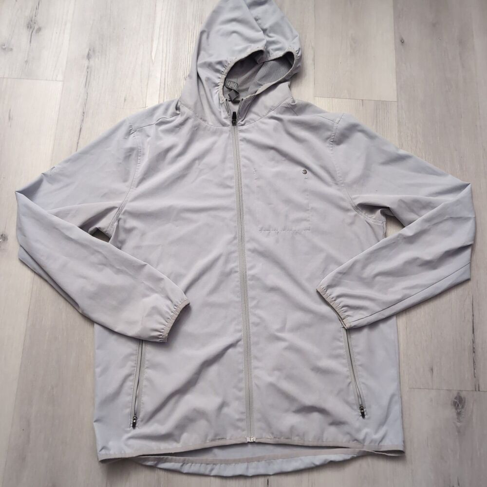 Vuori Outdoor Trainer Shell Jacket Men’s Large Stretch Athletic Hooded Full Zip